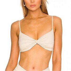 l*space White Ringo Twist Front Bralette